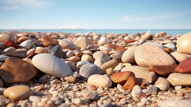 Beach Stones and Rocks Cutout Background