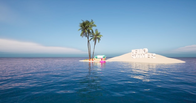 The beach at tecoli beach is surrounded by palm trees.