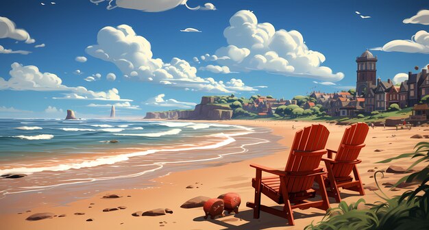 Foto sfondo a tema spiaggia fantastico per i tuoi progetti