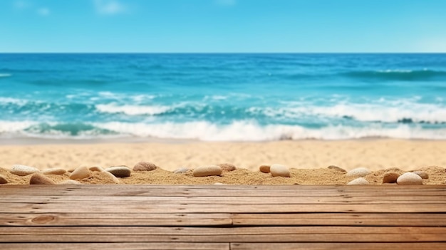 Beach Themed Background with Empty Copy Space for Your Message