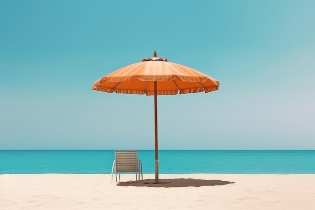 Beach umbrella background Generate Ai