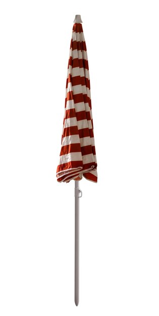 Beach umbrella closed Redwhite striped