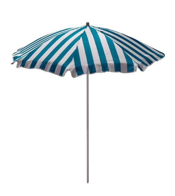 Beach umbrella Light Bluewhite striped
