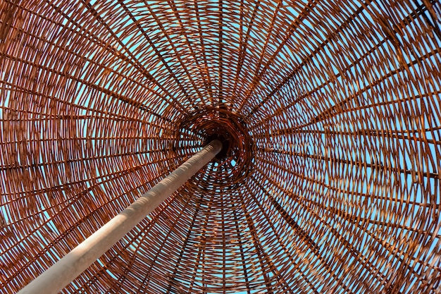 Beach umbrella on sunny day