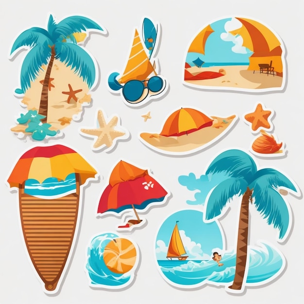 Beach vector background