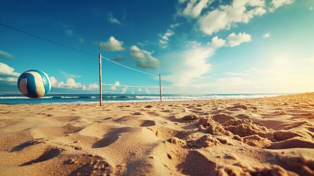 Photo beach volleyball background