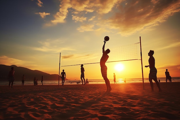 Photo beach volleyball court