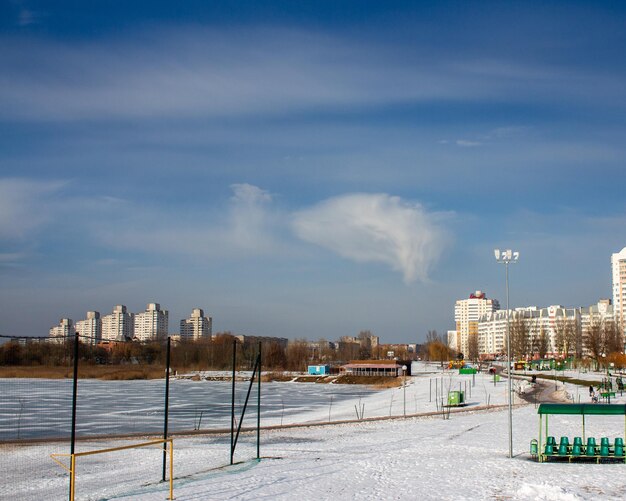 Photo beach on a winter day