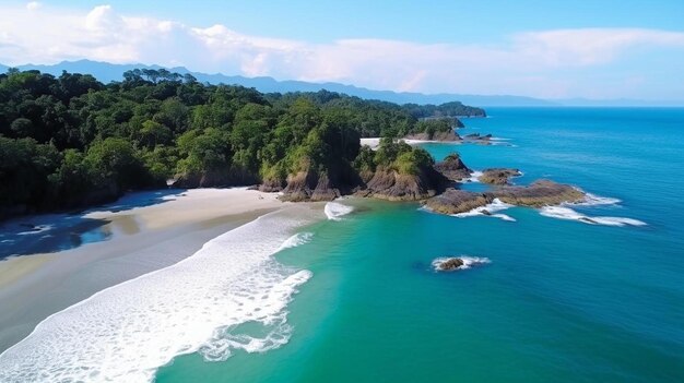 Photo a beach with a beach and a beach with a beach and a beach in the background