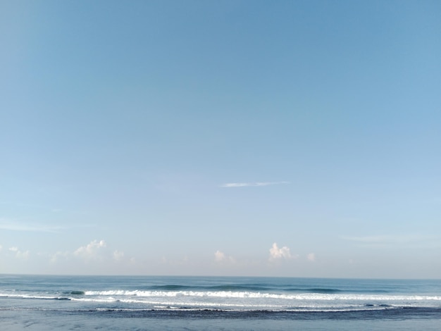 A beach with a blue sky beautiful nature landscape