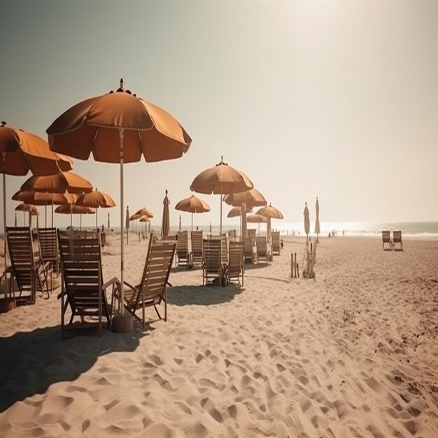 a beach with chairs and umbrellas that say " no one ".