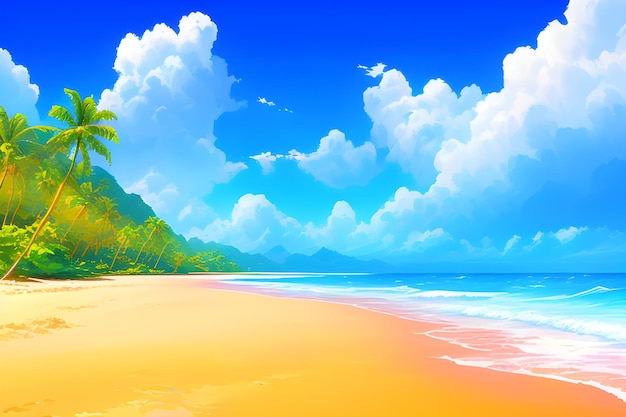 beach background anime style  Midjourney  OpenArt