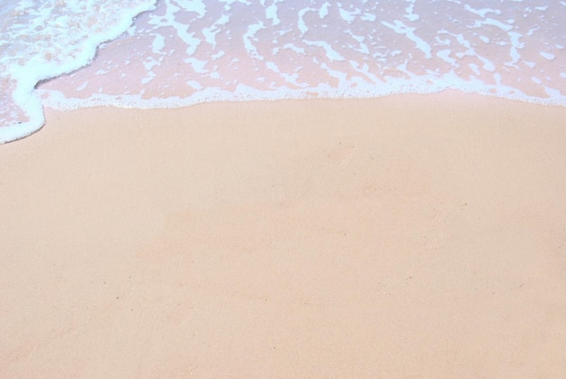 a beach with a wave coming in