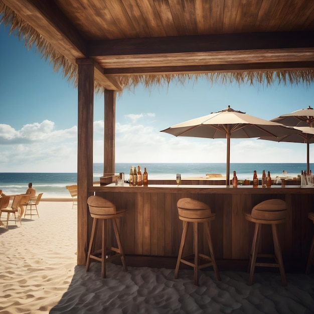 Beachbar-concept gegenereerd door AI