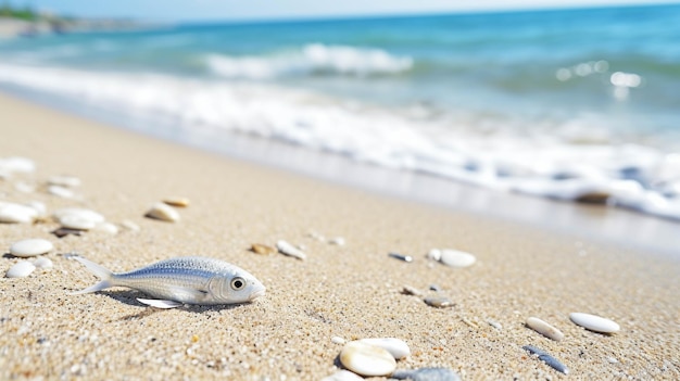 Beached fish High definition photography creative wallpaper