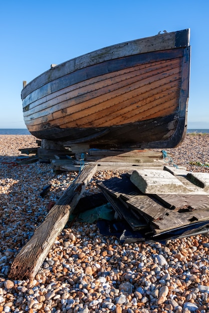 Beached Rowing Boat at Dungeness in Kent