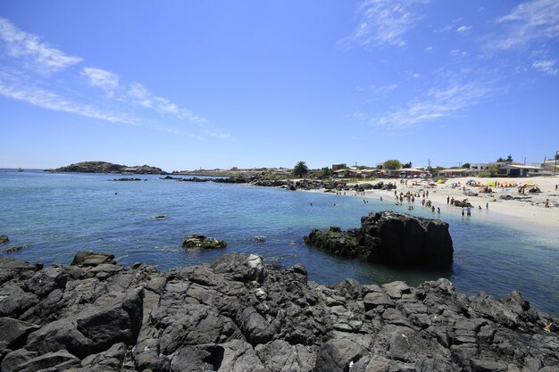 Beaches and harbour near Bahia Inglesia Caldera Chile