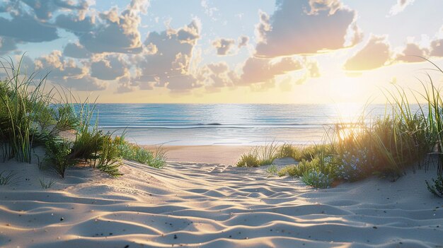 Foto bellezza sul lungomare linea costiera serenità charme costiero pittura