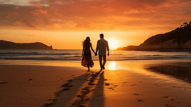 Beachfront couple