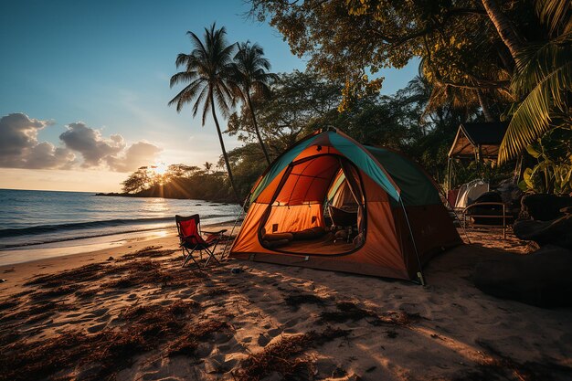 Beachside camping retreat