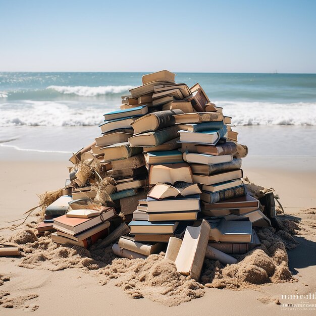 Foto ritiro di lettura sulla spiaggia