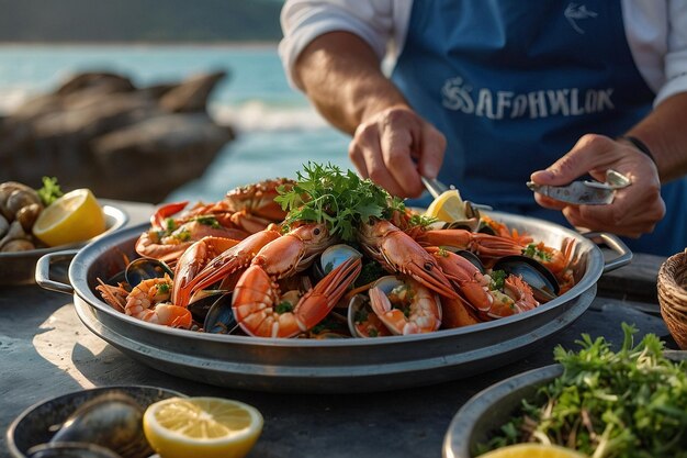 Beachside seafood cooking class