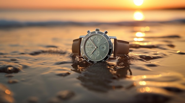 Photo beachside timepiece