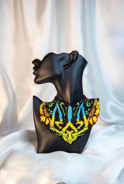 Beaded woven necklace