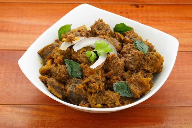 Beaf gebraden of masala Kerala eten