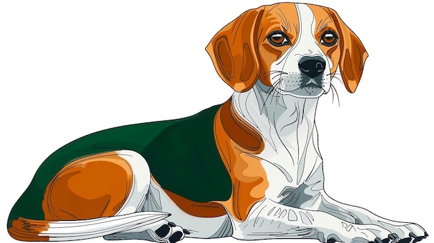 Foto design della maglietta dei cartoni animati beagle