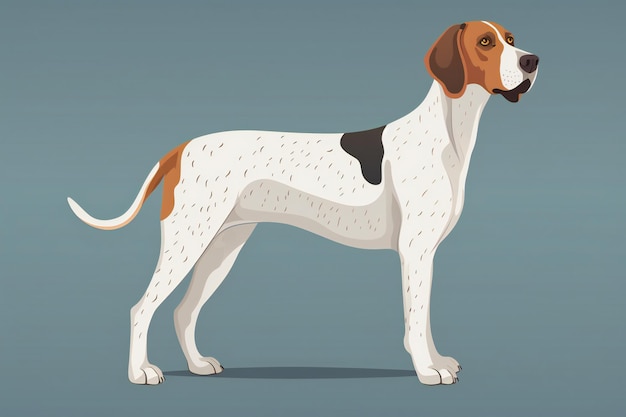 Beagle hond illustratie van een hond in cartoon stijl