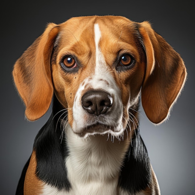 Beagle met dichromatische ogen