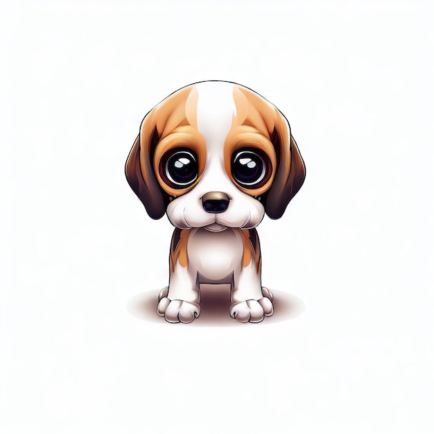 Beagle Pup's Meadow Melody Generatieve AI