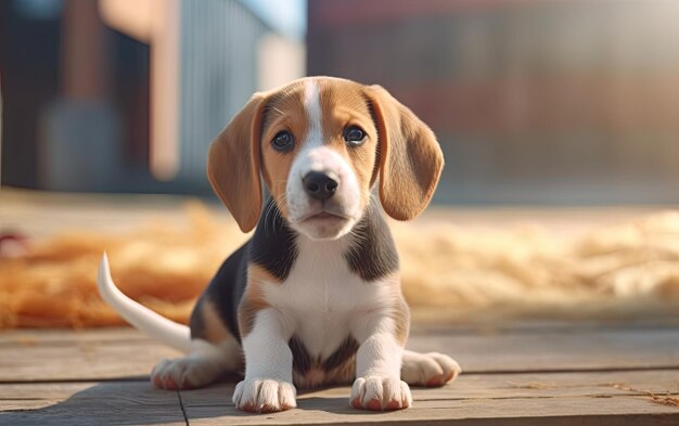 Beagle Puppy buiten