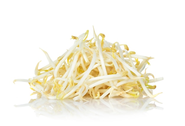 Bean Sprouts on White Background