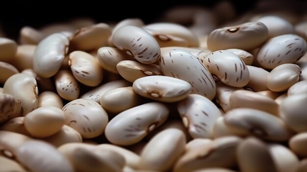 Bean vigna background White beans at the food market Generative Ai