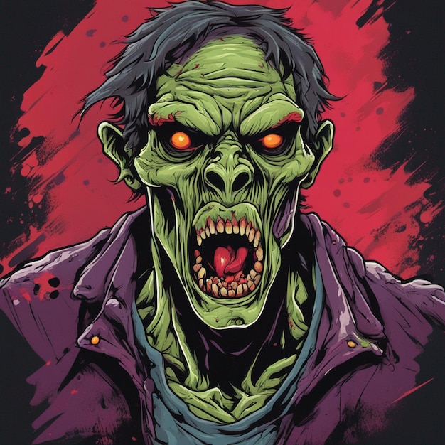 Beangstigend zombie T-shirt ontwerp