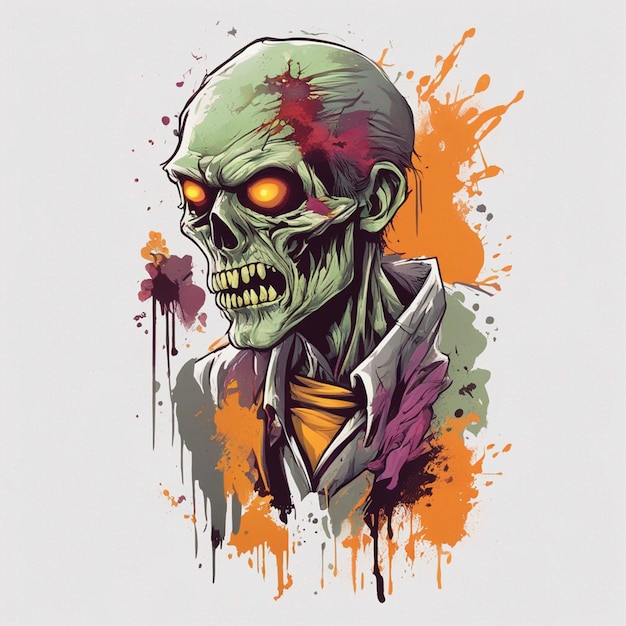 Beangstigend zombie T-shirt ontwerp