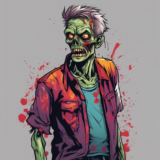 Beangstigend zombie T-shirt ontwerp