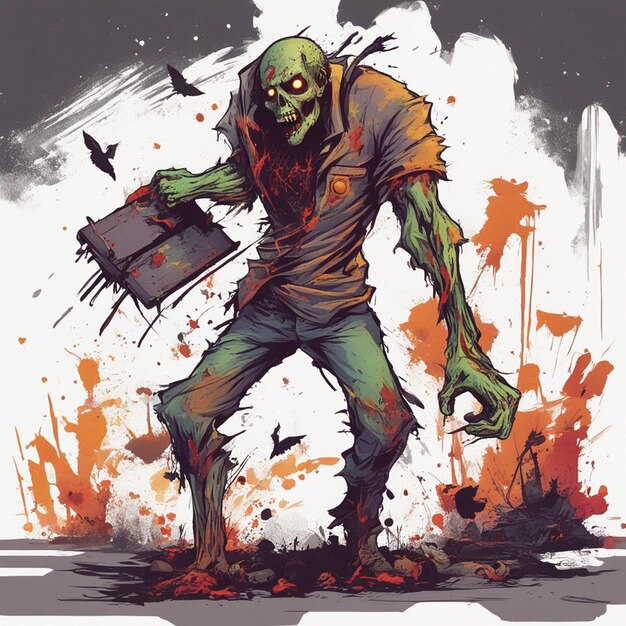 Beangstigend zombie T-shirt ontwerp