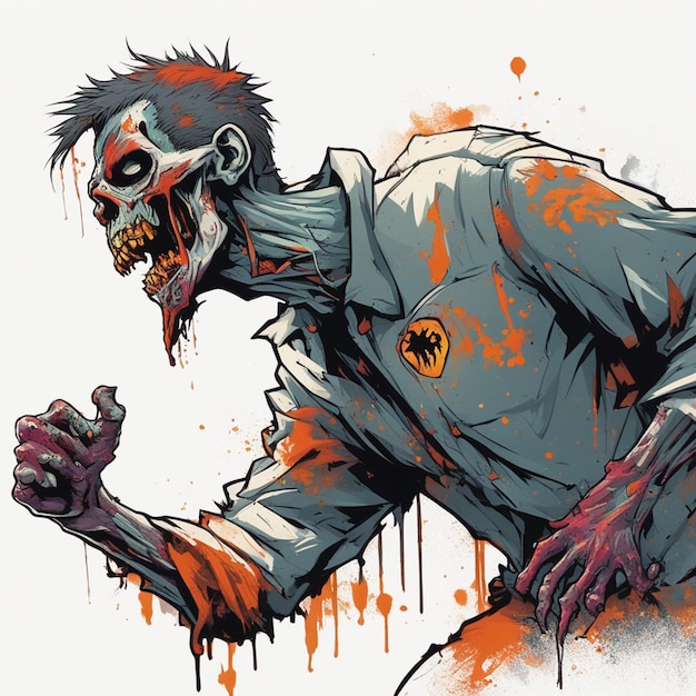 Beangstigend zombie T-shirt ontwerp