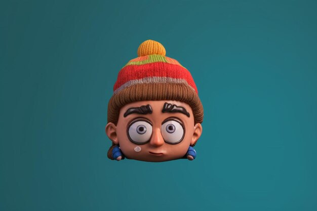Foto un berretto con sopra un personaggio dei cartoni animati