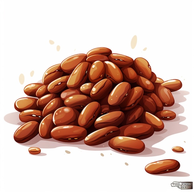 Beans 2d vector illustration cartoon in white background h