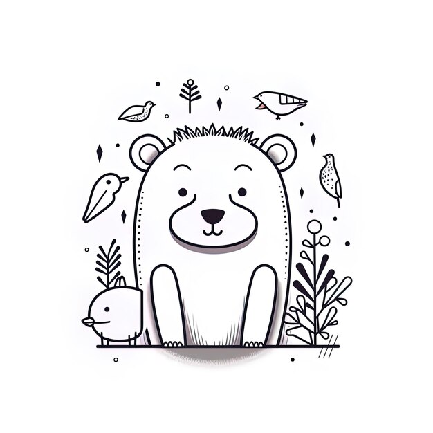 a bear and a bear are in a garden