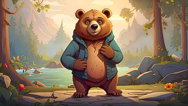 Bear cartoon illustration