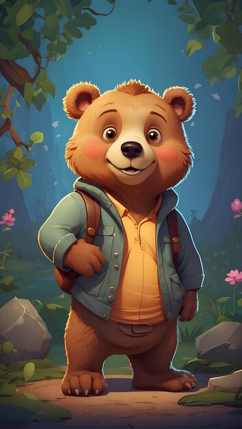 Bear cartoon illustration