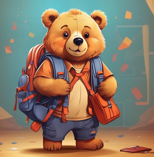 BEAR CHARACTER Terug naar school