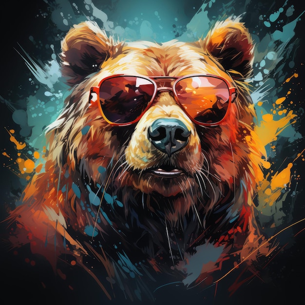 bear design graphic for tshirt