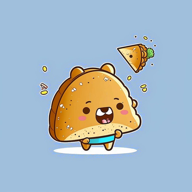 Foto bear eet een taco vector illustratie