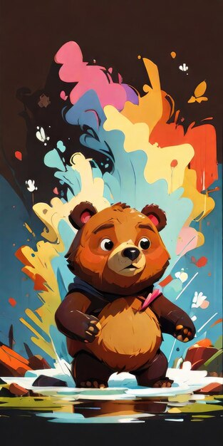 bear illustration background